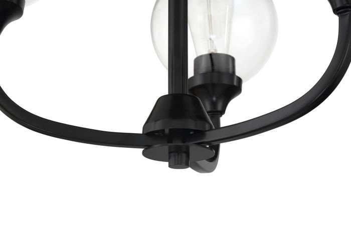 Glenda 3 Light Chandelier in Flat Black Chandelier Craftmade