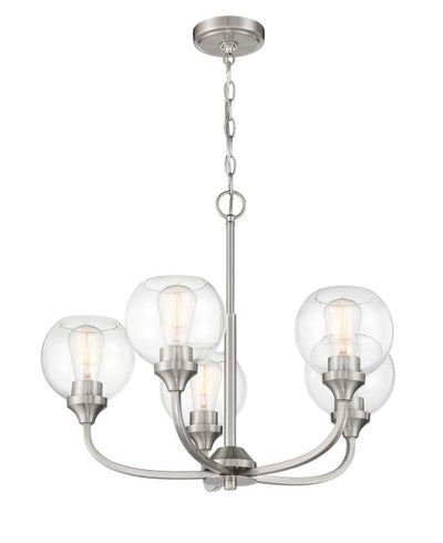 Glenda 5 Light Chandelier in Brushed Polished Nickel Chandelier Craftmade