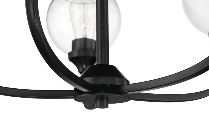 Glenda 5 Light Chandelier in Flat Black Chandelier Craftmade