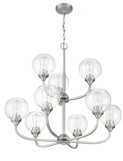 Glenda 9 Light Chandelier in Brushed Polished Nickel Chandelier Craftmade