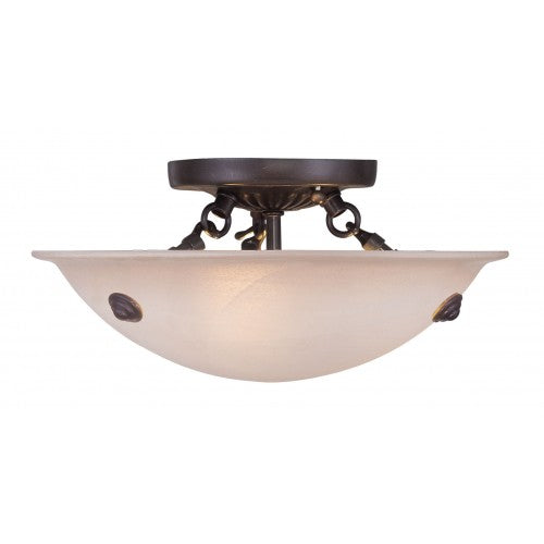 3 Light Bronze Ceiling Mount Semi Flush Livex