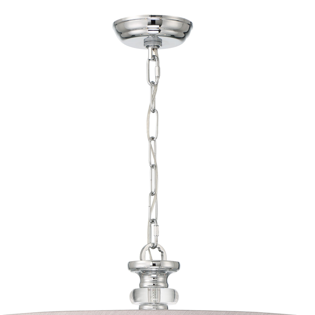 Hampton 5 Light Drum Shade Polished Chrome Chandelier Chandelier Crystorama