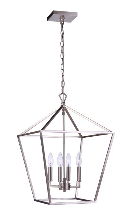 Flynt II 4 Light 16" Foyer in Brushed Polished Nickel Pendant Craftmade