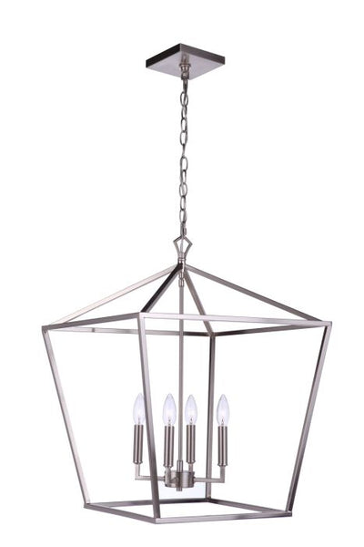 Flynt II 4 Light 20" Foyer in Brushed Polished Nickel Pendant Craftmade