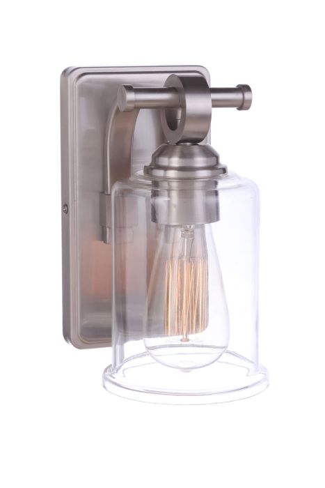 Romero 1 Light Wall Sconce in Brushed Polished Nickel Wall Sconce Craftmade