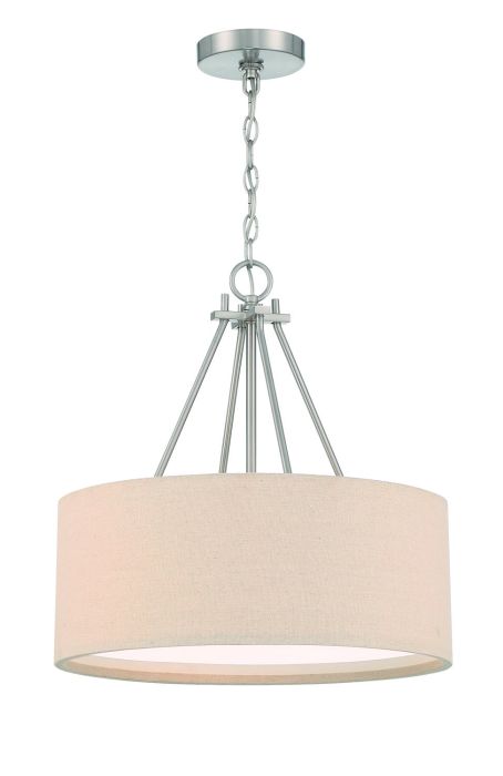 Duke 3 Light 18" Pendant in Brushed Polished Nickel Pendant Craftmade