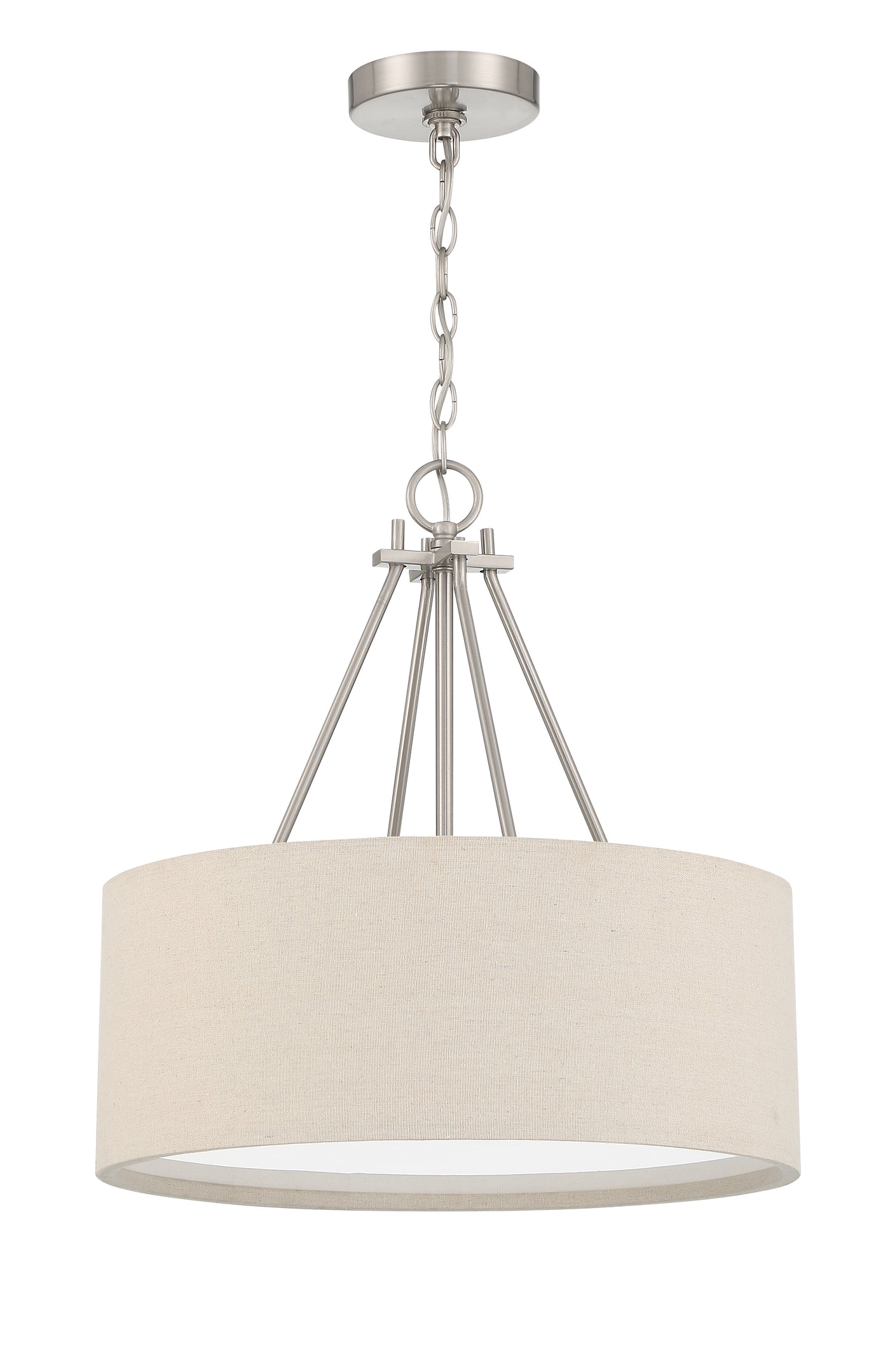 Duke 3 Light 18" Pendant in Brushed Polished Nickel Pendant Craftmade