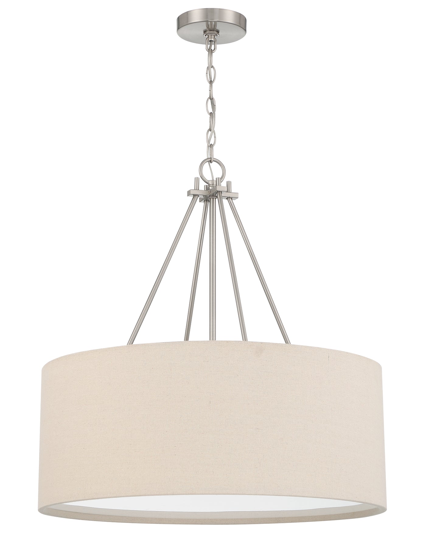 Duke 3 Light 24" Pendant in Brushed Polished Nickel Pendant Craftmade