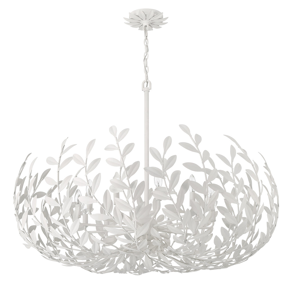 Broche 12 Light Matte White Chandelier Chandelier Crystorama