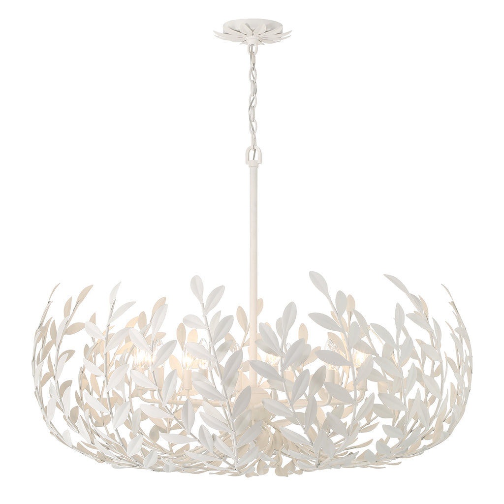 Broche 12 Light Matte White Chandelier Chandelier Crystorama