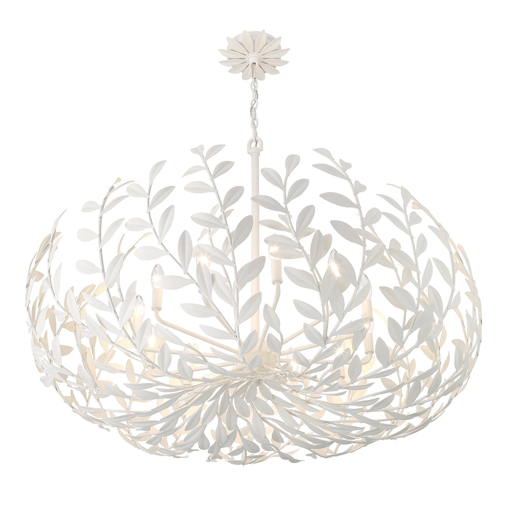 Broche 12 Light Matte White Chandelier Chandelier Crystorama