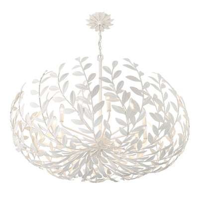 Broche 12 Light Matte White Chandelier Chandelier Crystorama