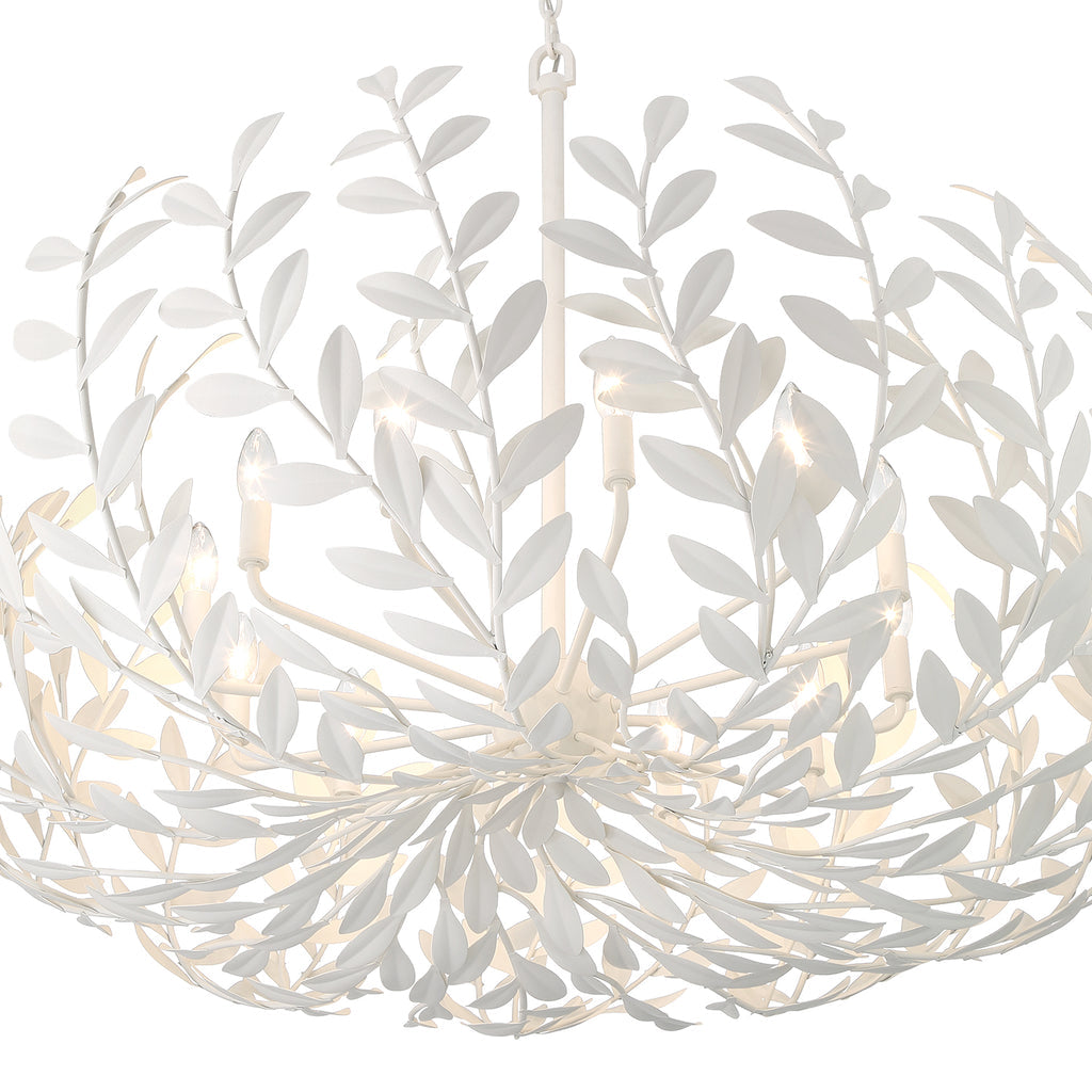 Broche 12 Light Matte White Chandelier Chandelier Crystorama