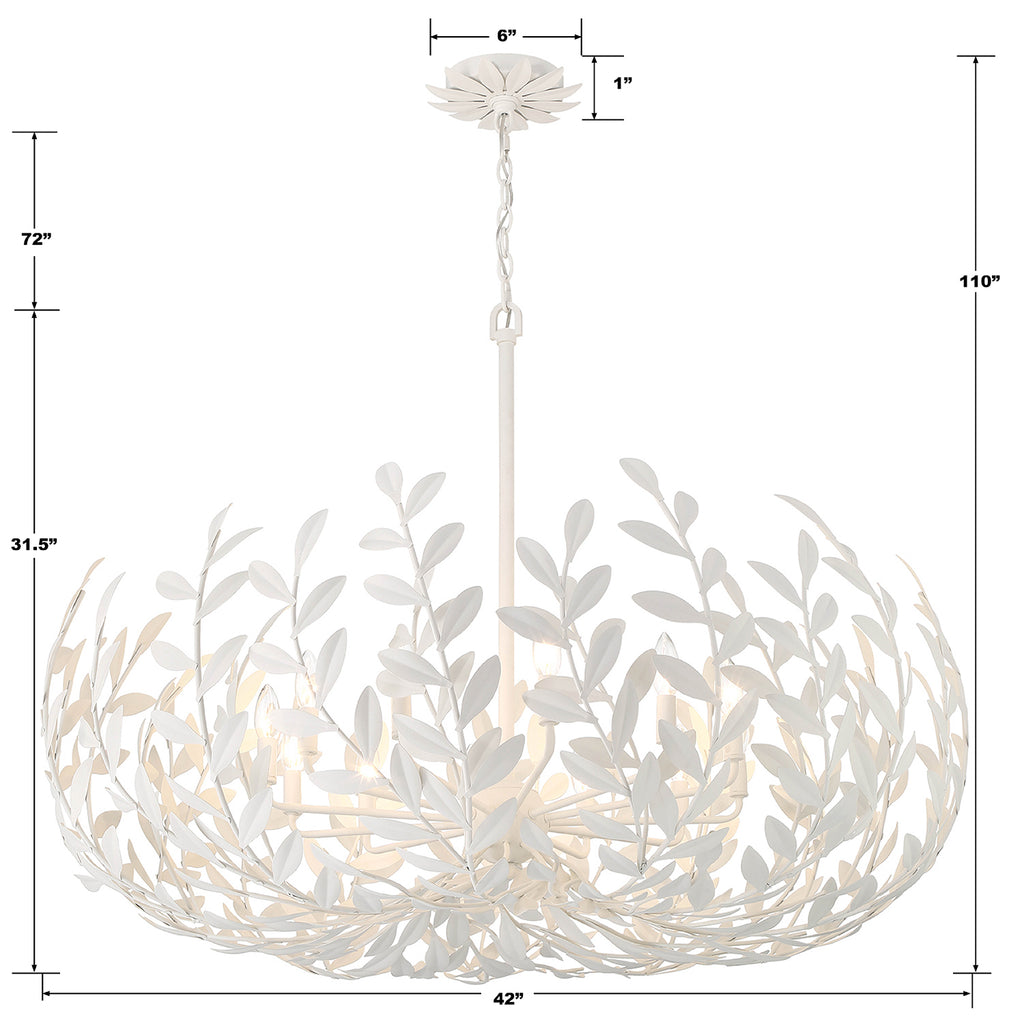 Broche 12 Light Matte White Chandelier Chandelier Crystorama