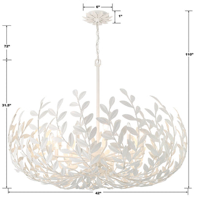 Broche 12 Light Matte White Chandelier Chandelier Crystorama