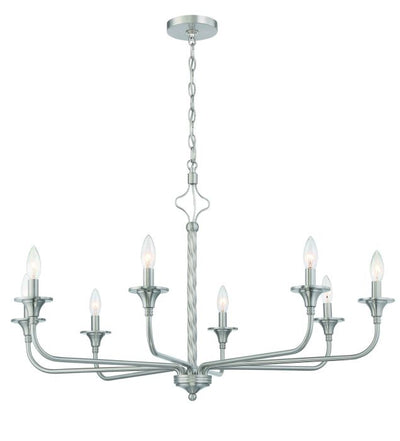 Jolenne 8 Light Chandelier in Brushed Polished Nickel Chandelier Craftmade