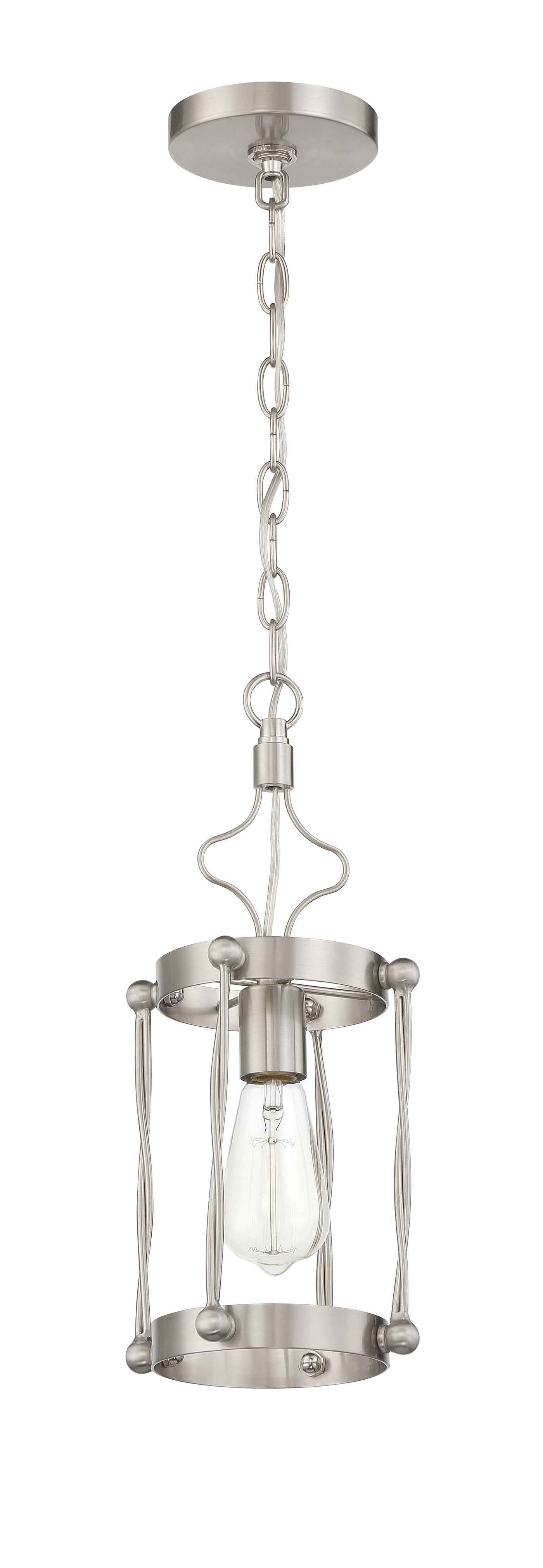 Jolenne 1 Light Mini Pendant in Brushed Polished Nickel Pendant Craftmade