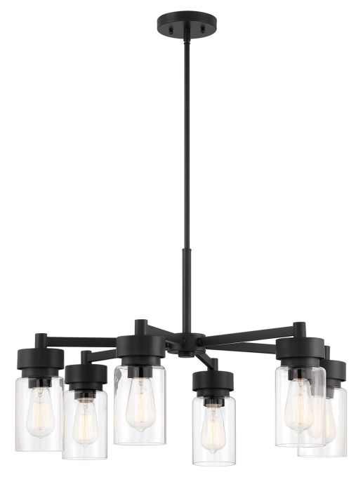 Bennet 6 Light Outdoor Chandelier in Midnight Exterior Craftmade