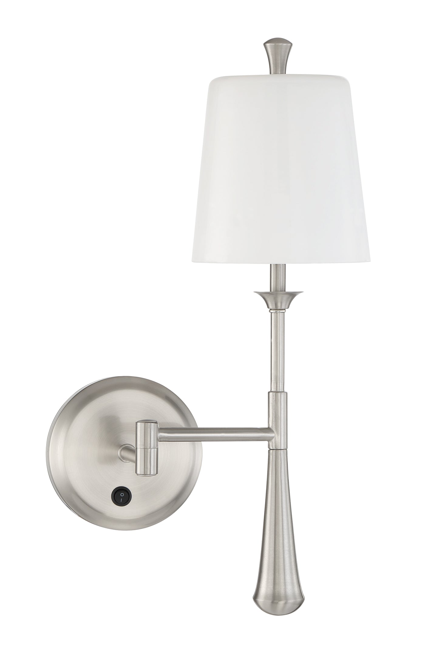 Palmer 1 Light Swing Arm Wall Sconce in Brushed Polished Nickel Wall Sconce Craftmade