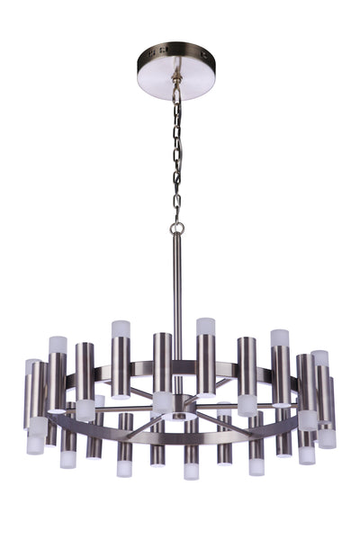 Simple Lux 24 Light LED Chandelier in Brushed Polished Nickel Chandelier Craftmade