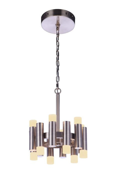 Simple Lux 12 Light LED Convertible Semi Flush in Brushed Polished Nickel Semi Flush Craftmade