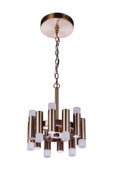 Simple Lux 12 Light LED Convertible Semi Flush in Satin Brass Semi Flush Craftmade