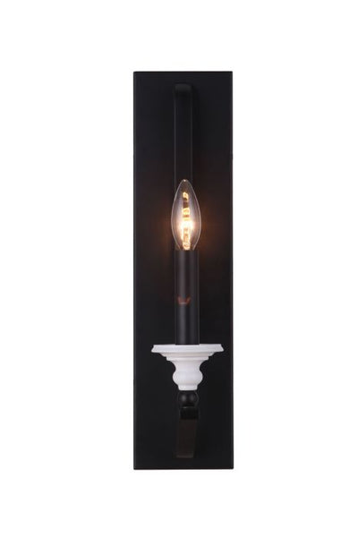 Esme 1 Light Sconce in Flat Black/Matte White Wall Sconce Craftmade