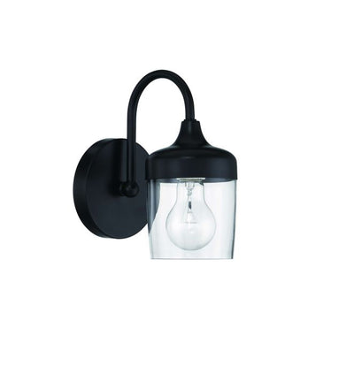 Wrenn 1 Light Wall Sconce in Flat Black Wall Sconce Craftmade