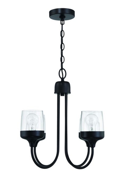 Wrenn 4 Light Chandelier in Flat Black Chandelier Craftmade