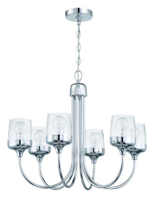 Wrenn 6 Light Chandelier in Chrome Chandelier Craftmade