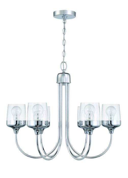 Wrenn 6 Light Chandelier in Chrome Chandelier Craftmade