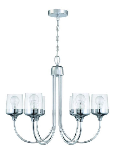 Wrenn 6 Light Chandelier in Chrome Chandelier Craftmade