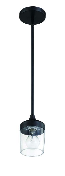 Wrenn 1 Light Mini Pendant in Flat Black Pendant Craftmade