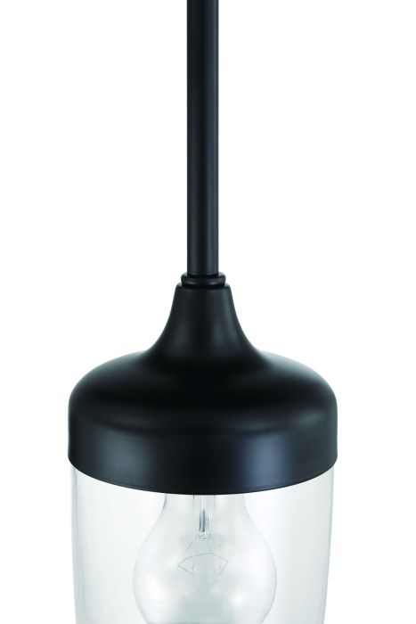 Wrenn 1 Light Mini Pendant in Flat Black Pendant Craftmade