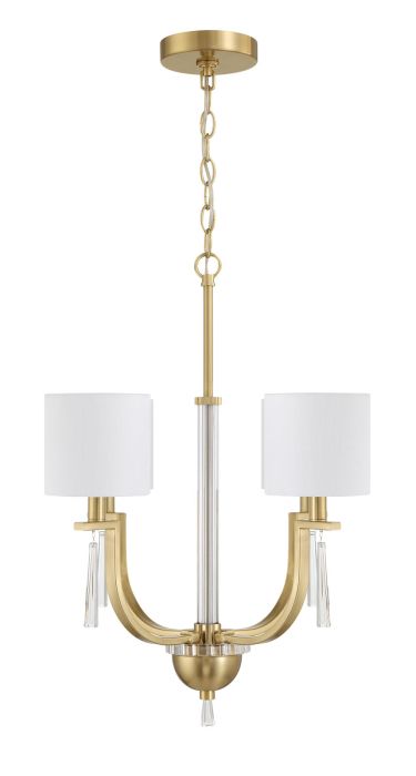 Fortuna 4 Light Chandelier in Satin Brass Chandelier Craftmade