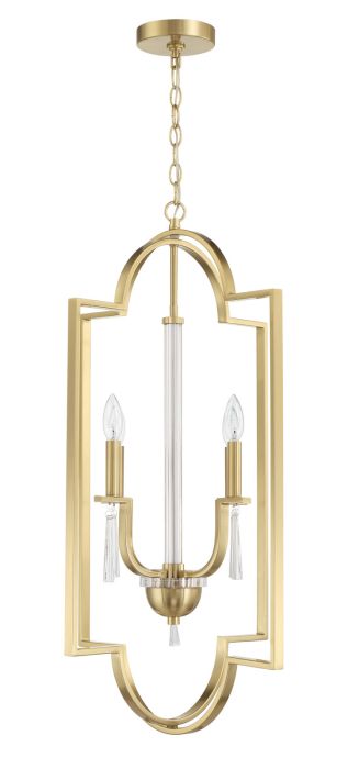 Fortuna 4 Light Foyer in Satin Brass Pendant Craftmade