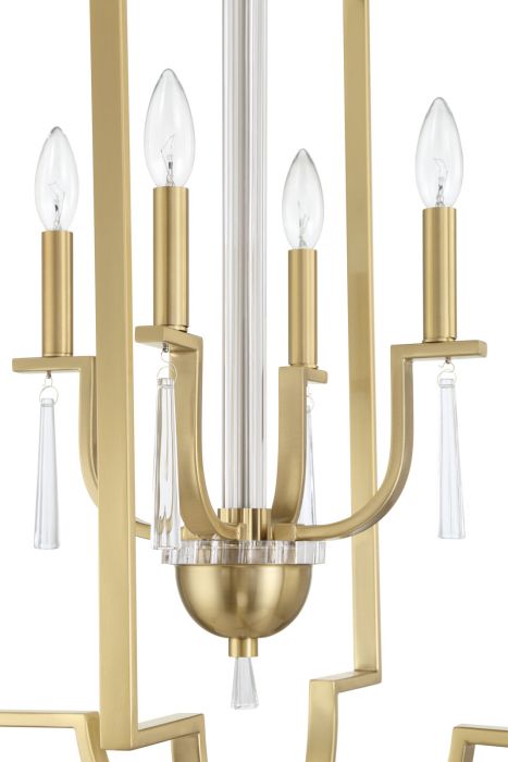 Fortuna 4 Light Foyer in Satin Brass Pendant Craftmade