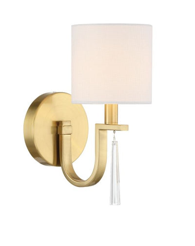 Fortuna 1 Light Wall Sconce in Satin Brass Wall Sconce Craftmade