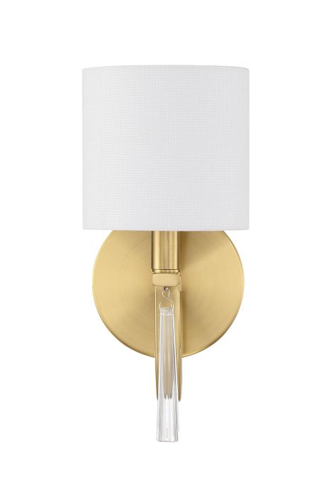 Fortuna 1 Light Wall Sconce in Satin Brass Wall Sconce Craftmade