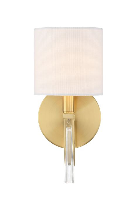 Fortuna 1 Light Wall Sconce in Satin Brass Wall Sconce Craftmade