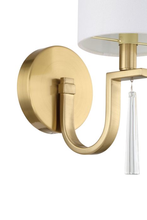 Fortuna 1 Light Wall Sconce in Satin Brass Wall Sconce Craftmade