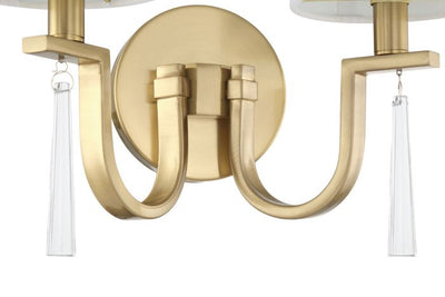 Fortuna 2 Light Wall Sconce in Satin Brass Wall Sconce Craftmade