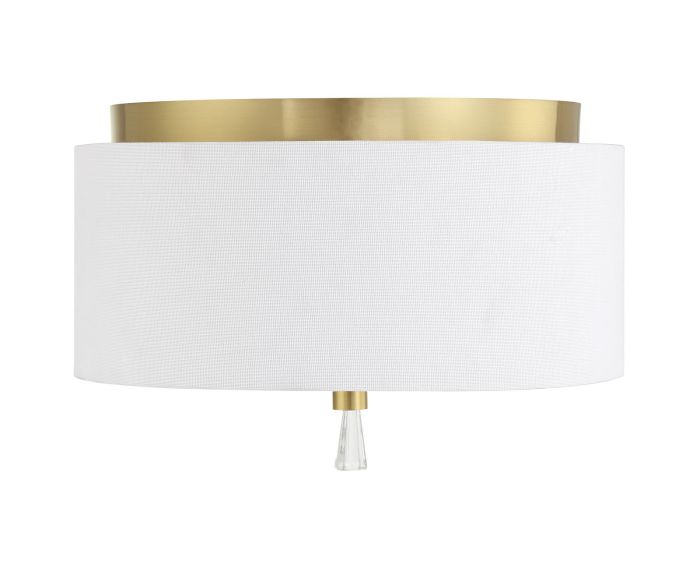 Fortuna 2 Light Flushmount in Satin Brass Flush Mount Craftmade