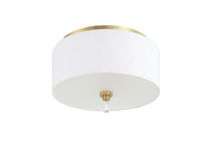 Fortuna 2 Light Flushmount in Satin Brass Flush Mount Craftmade