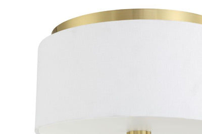 Fortuna 2 Light Flushmount in Satin Brass Flush Mount Craftmade