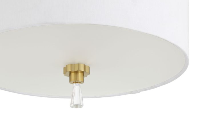 Fortuna 2 Light Flushmount in Satin Brass Flush Mount Craftmade