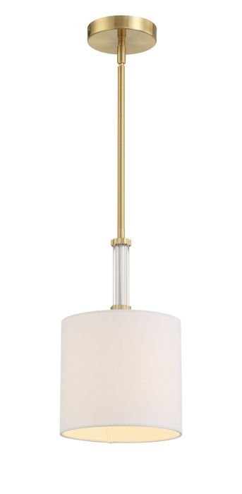 Fortuna 1 Light Mini Pendant in Satin Brass Pendant Craftmade