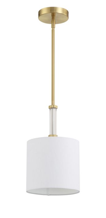 Fortuna 1 Light Mini Pendant in Satin Brass Pendant Craftmade