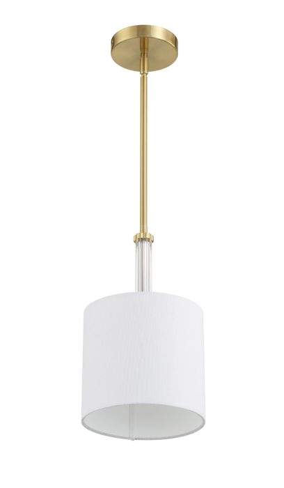 Fortuna 1 Light Mini Pendant in Satin Brass Pendant Craftmade