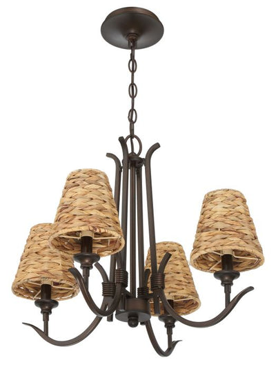 Kokomo 4 Light Chandelier in Aged Bronze Brushed Chandelier Craftmade